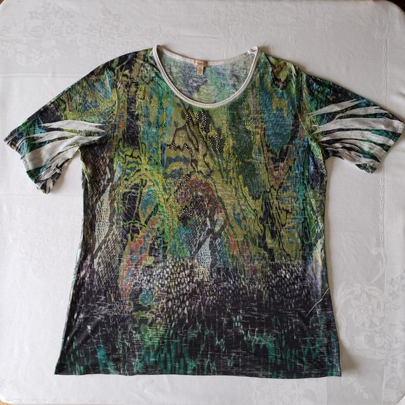 REBA light & airy tunic with subtle bling appeal - Picture 1 of 8